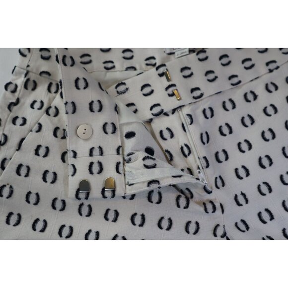 Loft Womens White‎ & Black Patterned Cotton Blend Shorts Size 2 - Picture 4 of 11